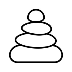 trail cairn icon, trail cairn line art - simple line art of trail cairn, perfect for trail cairn logos and icons and themed design