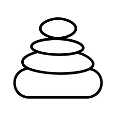 trail cairn icon, trail cairn line art - simple line art of trail cairn, perfect for trail cairn logos and icons and themed design