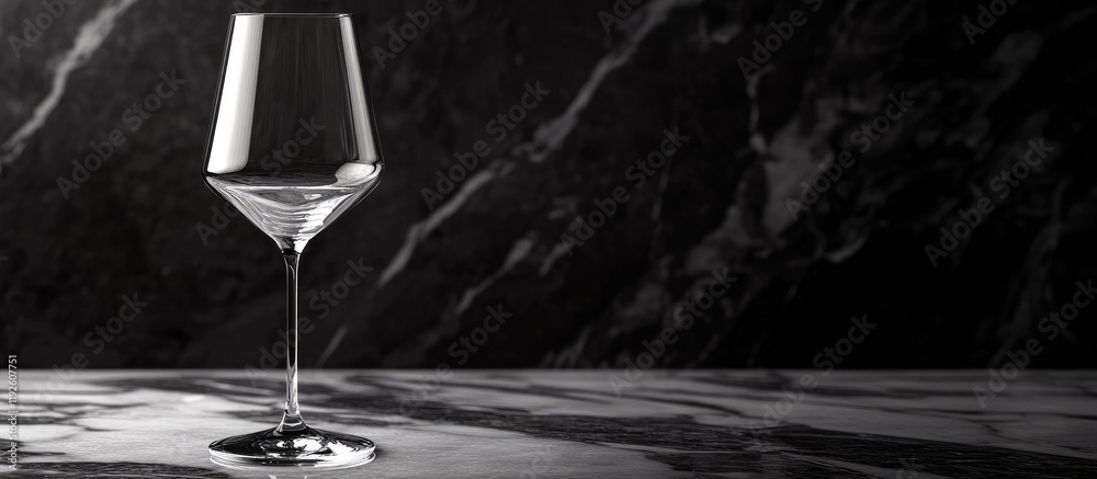 Poster elegant wine glass on a luxurious dining table with a minimalist backdrop ideal for text placement a