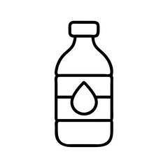 water bottle icon, water bottle line art - simple line art of water bottle, perfect for water bottle logos and icons and themed design