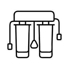 water filter icon, water filter line art - simple line art of water filter, perfect for water filter logos and icons and themed design