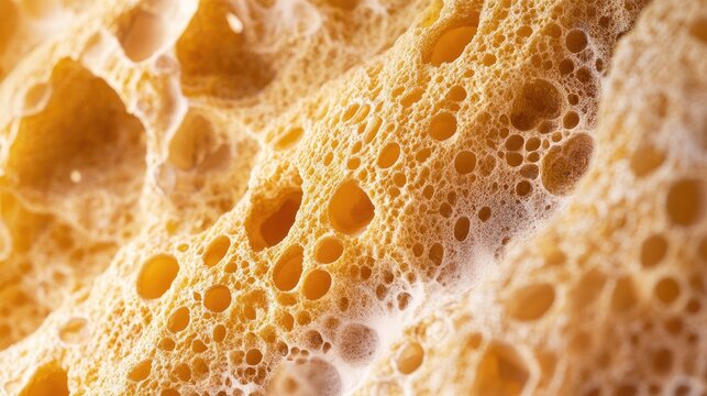 Detailed macro shot of textured oriented strand board showcasing unique patterns and porous structure for architectural and design applications