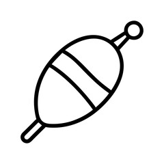 bobber float icon, bobber float line art - simple line art of bobber float, perfect for bobber float logos and icons and themed design