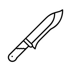 fish fillet knife icon, fish fillet knife line art - simple line art of fish fillet knife, perfect for fish fillet knife logos and icons and themed design