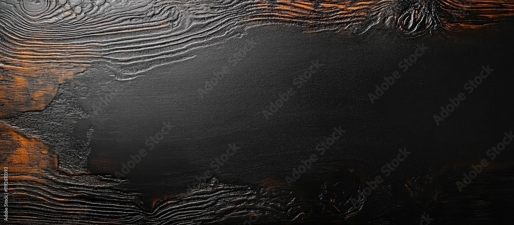 Poster Black Chalkboard Surface with Wood Texture Ideal for Text Design and Creative Copyspace Background for Artistic Projects