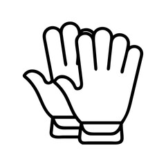 fishing gloves icon, fishing gloves line art - simple line art of fishing gloves, perfect for fishing gloves logos and icons and themed design