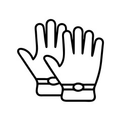fishing gloves icon, fishing gloves line art - simple line art of fishing gloves, perfect for fishing gloves logos and icons and themed design