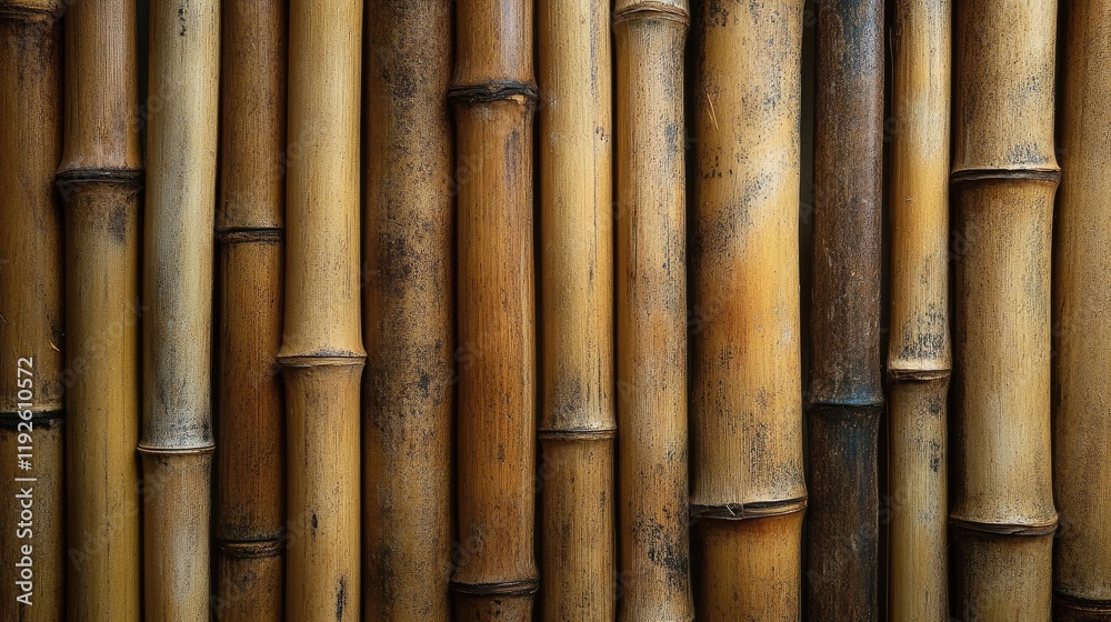 Poster textured bamboo wall providing a natural and rustic background for design projects and eco-friendly 