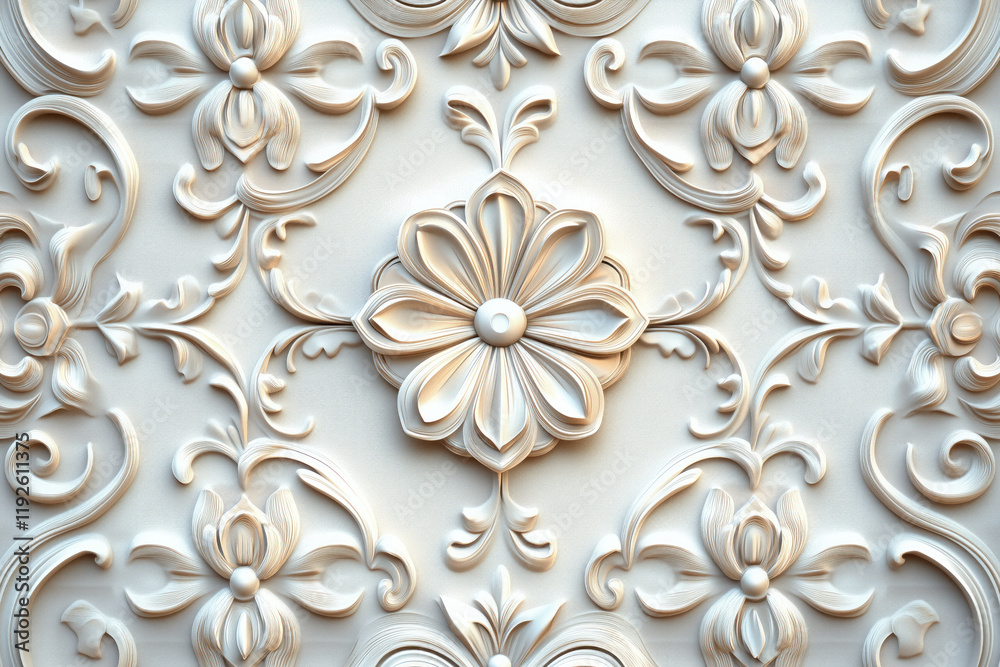 Poster sophisticated classical 3d pattern. ancient ornament. background image. created with generative ai t