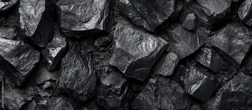 Poster black coal and stone texture horizontal background with copyspace for text ideal for industrial or n