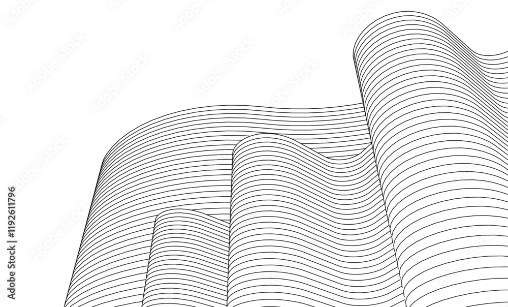 Poster abstract geometric background linear structure 3d rendering	