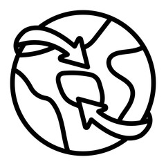 Worldwide Vector Line Icon Design