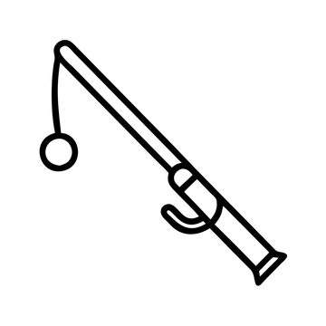 recommend clip art: fly fishing rod icon, fly fishing rod line art - simple line art of fly fishing rod, perfect for fly fishing rod logos and icons and themed design