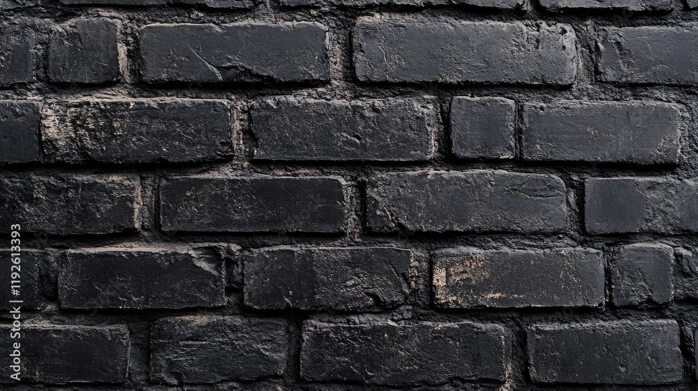 Poster detailed black cement brick wall texture ideal for background use with space for text or design elem