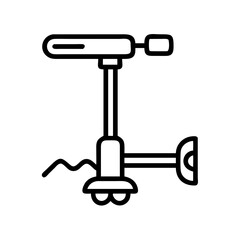 trolling motor icon, trolling motor line art - simple line art of trolling motor, perfect for trolling motor logos and icons and themed design