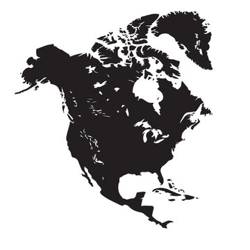 recommend clip art: map of north america continent