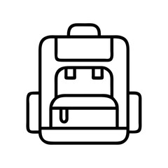 backpack icon, backpack line art - simple line art of backpack, perfect for backpack logos and icons and themed design