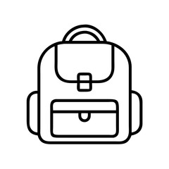 backpack icon, backpack line art - simple line art of backpack, perfect for backpack logos and icons and themed design