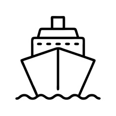 Fototapeta premium cruise ship icon, cruise ship line art - simple line art of cruise ship, perfect for cruise ship logos and icons and themed design