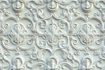 Sophisticated classical 3d pattern. Ancient ornament. Background image. Created with Generative AI technology.