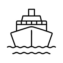 ferry boat icon, ferry boat line art - simple line art of ferry boat, perfect for ferry boat logos and icons and themed design