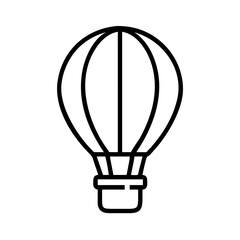 hot air balloon icon, hot air balloon line art - simple line art of hot air balloon, perfect for hot air balloon logos and icons and themed design