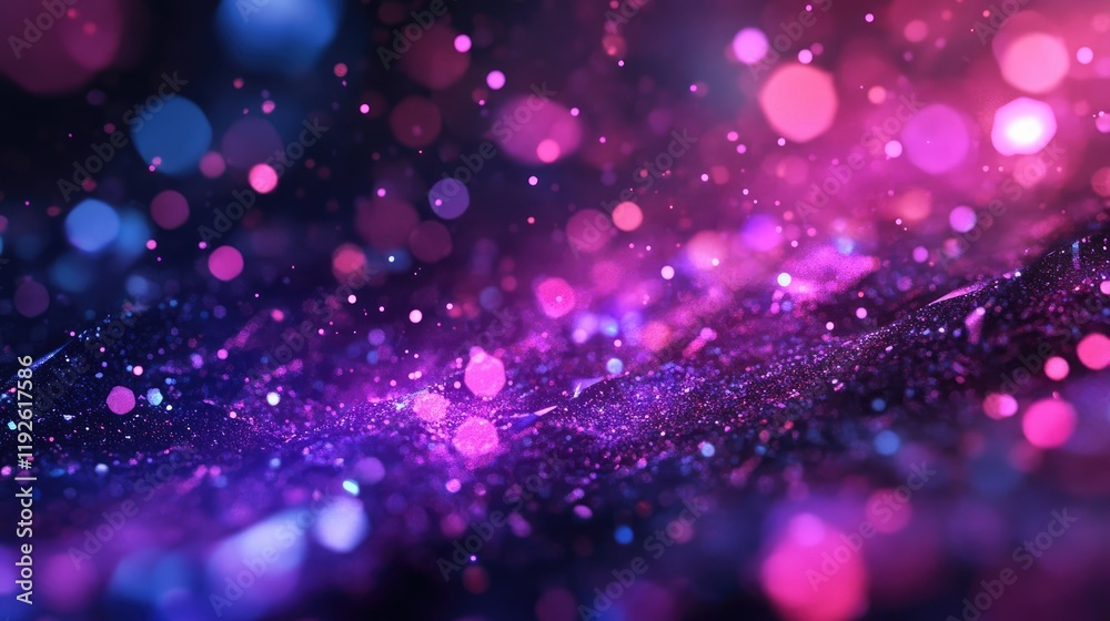 Poster colorful bokeh lights in a dreamy abstract background creating a vibrant night atmosphere with a ble