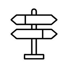 road sign icon, road sign line art - simple line art of road sign, perfect for road sign logos and icons and themed design