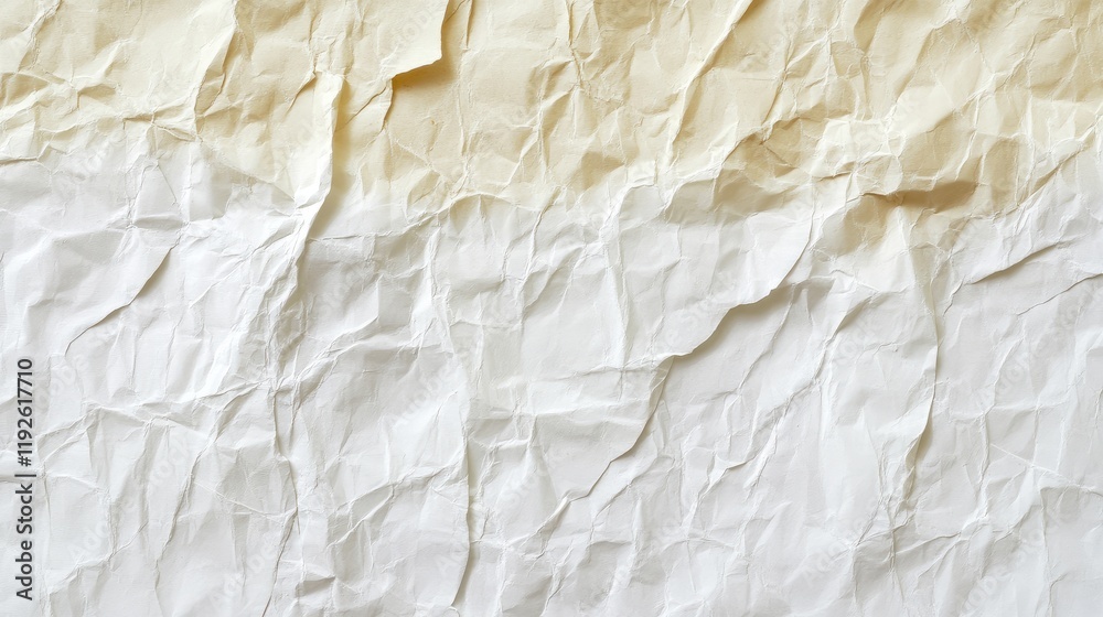 Poster crumpled textured paper background for artistic mockups showcasing neutral tones and ideal for writi