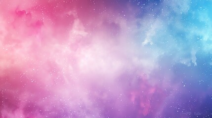 Fototapeta premium A dreamy, watercolor background with soft pink, blue, and purple colors, and white specks that resemble stars.