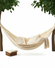 Relaxing Afternoon in a Hammock Garden Setting Lifestyle Image Peaceful Environment Ideal for Nature Lovers