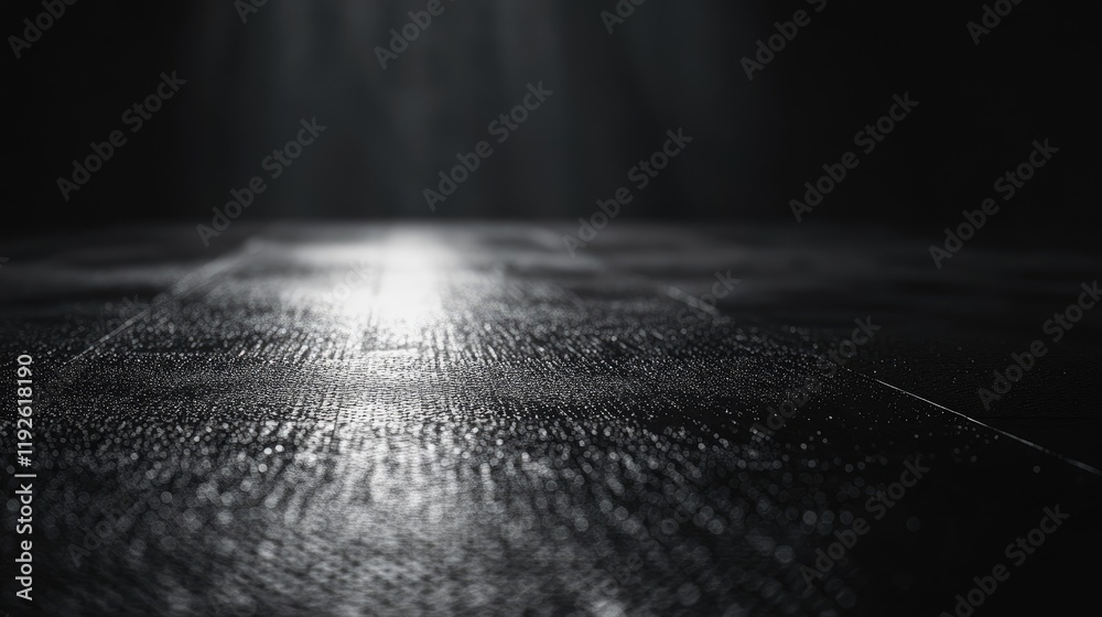 Leinwandbilder dark bokeh background with soft light reflections on a textured surface for dramatic atmosphere