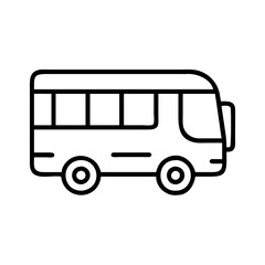 tour bus icon, tour bus line art - simple line art of tour bus, perfect for tour bus logos and icons and themed design