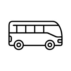 tour bus icon, tour bus line art - simple line art of tour bus, perfect for tour bus logos and icons and themed design