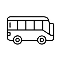tour bus icon, tour bus line art - simple line art of tour bus, perfect for tour bus logos and icons and themed design