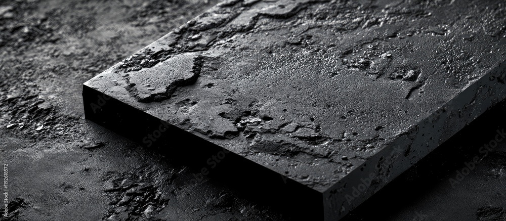 Leinwandbilder black textured concrete background ideal for text overlay with emphasis on depth and dimension