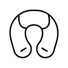 travel pillow icon, travel pillow line art - simple line art of travel pillow, perfect for travel pillow logos and icons and themed design