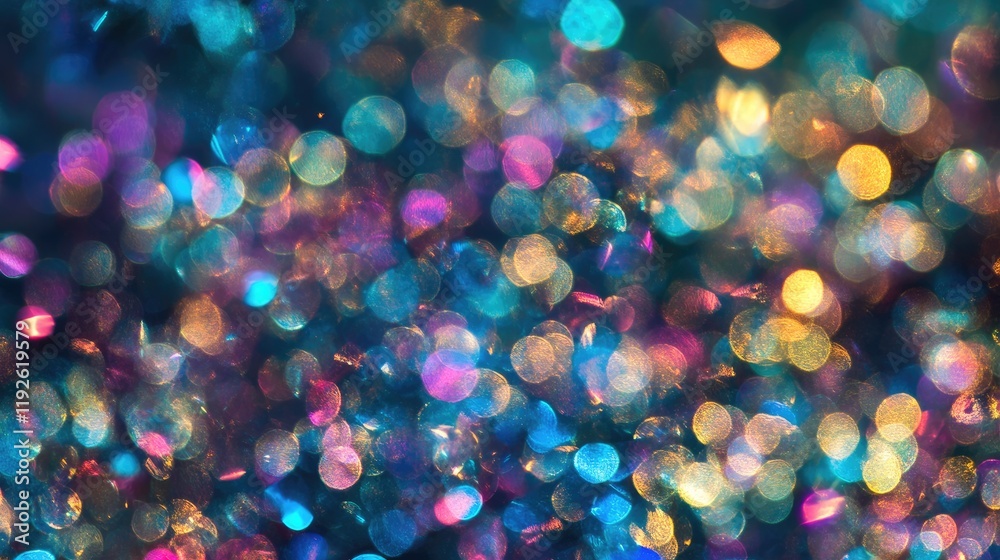 Poster colorful bokeh lights in soft focus creating a vibrant abstract background perfect for festive or ar
