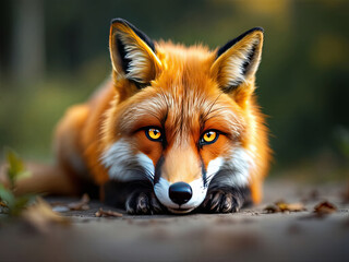 Fototapeta premium Small fox in the grass