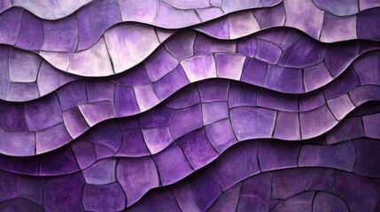 Obraz premium Abstract Purple Wave Pattern Mosaic Tile Design