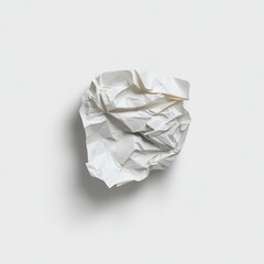 Obraz premium Crumpled Paper Action Office Space Photo Minimalist Environment Close-up View Waste Concept