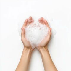 Washing Hands with Soap Home Kitchen Photo Clean Environment Close-up Hygiene Awareness