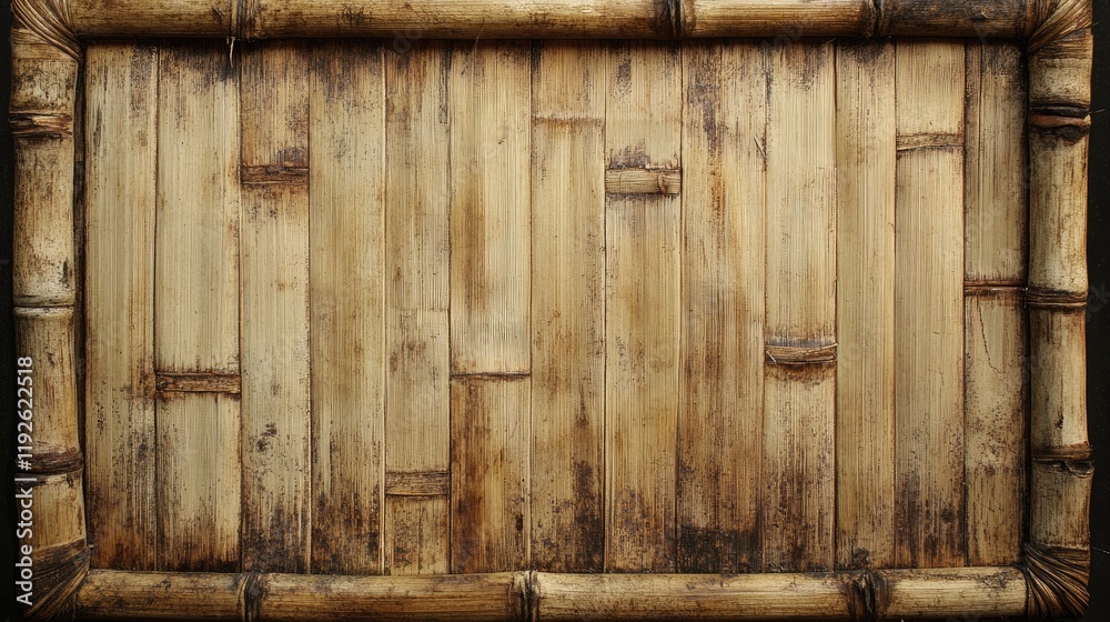 Poster bamboo mat rustic handiwork grunge texture background for natural decor and design projects