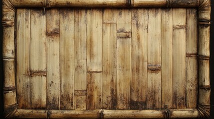 Bamboo Mat Rustic Handiwork Grunge Texture Background for Natural Decor and Design Projects
