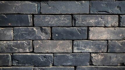 Naklejka premium Dark Brick Wall Texture for Abstract Background in Urban Design and Architecture Applications