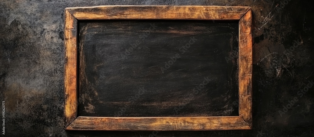 Aufkleber chalkboard texture framed in rustic wood ideal for text and creative presentations