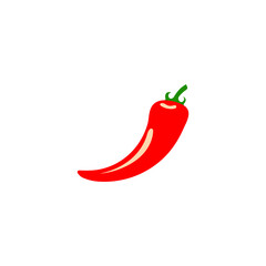 Red chili spicy pepper. Hot chili spice pepper vector icon illustration paprika cooking background