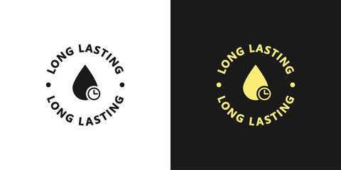 Long Lasting - vector signs for product packaging label.