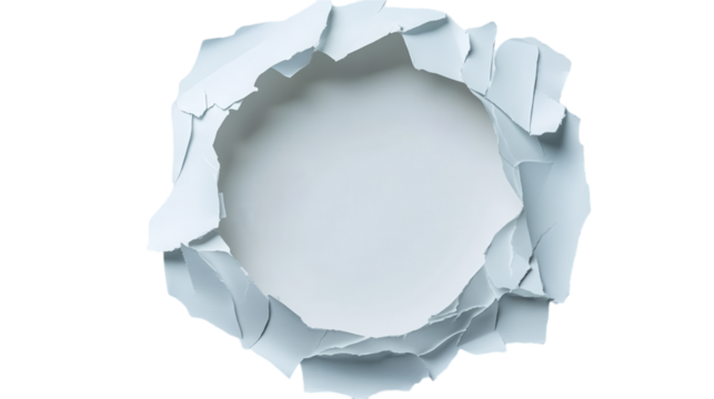 Stunning Light Blue Torn Paper Circle Graphic Design