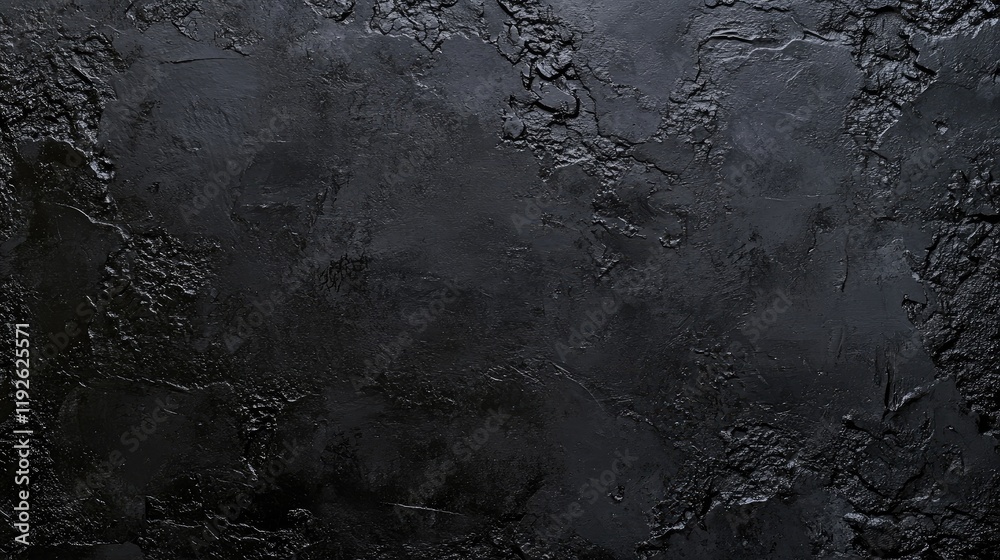 Poster Black Cement Concrete Wall Texture Background for Banner Use with Copyspace for Text Display and Design Projects